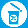 Знак K02 Место для мусора пленка (пленка 200х200 мм)